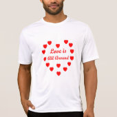 愛が尽のまわりにきる Tシャツ (正面)