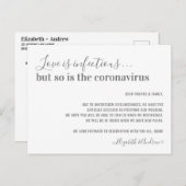 愛が広がる シルバーウエディング 延期 案内ポストカード (正面/裏面)