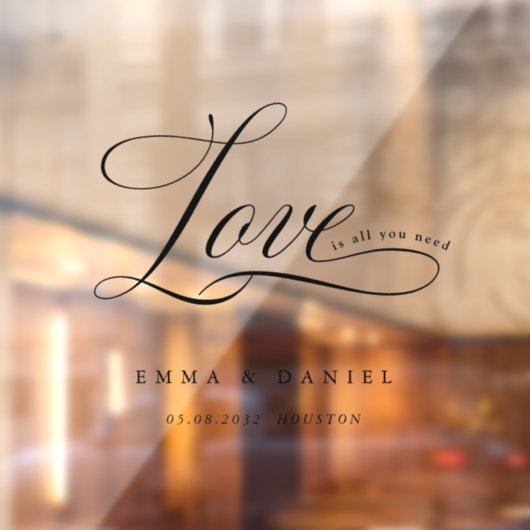 愛が必要だ!エレガント結婚の ウィンドウサイン (シート2)