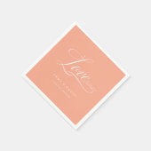 愛が必要だ！エレガント結婚の スタンダードカクテルナプキン (角)