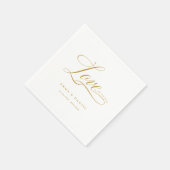 愛が必要だ！エレガント結婚の スタンダードカクテルナプキン (角)