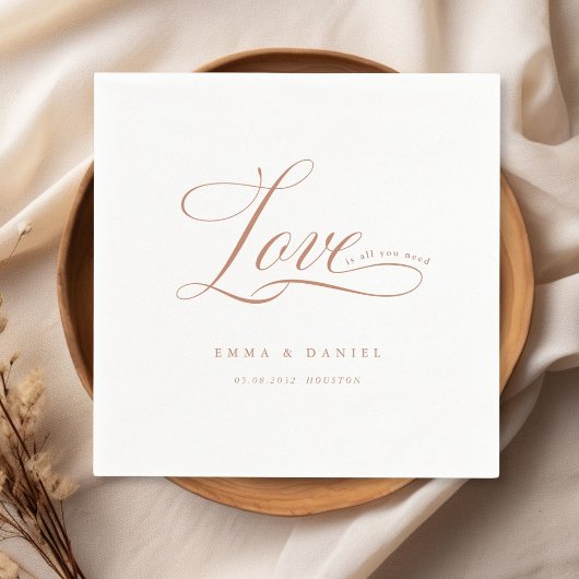 愛が必要だ！エレガント結婚の スタンダードカクテルナプキン