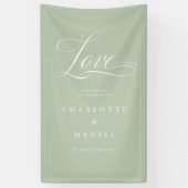 愛が必要だ！エレガント結婚の 横断幕 (縦)