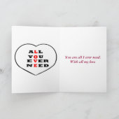 愛が必要なのはハートバカスタマイズンタ シーズンカード (内部)