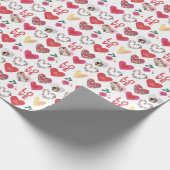 愛が成長する写真とパーソナライズされた文字 ラッピングペーパー (角)