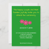 "愛が成長"明るいフローラ結婚式招待状 招待状 (裏面)