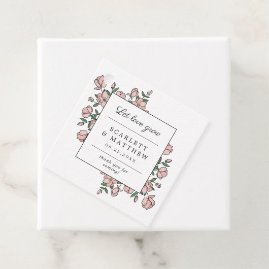 愛が手描き花の成長を結婚望む フェイバータグ (インサイチュ)