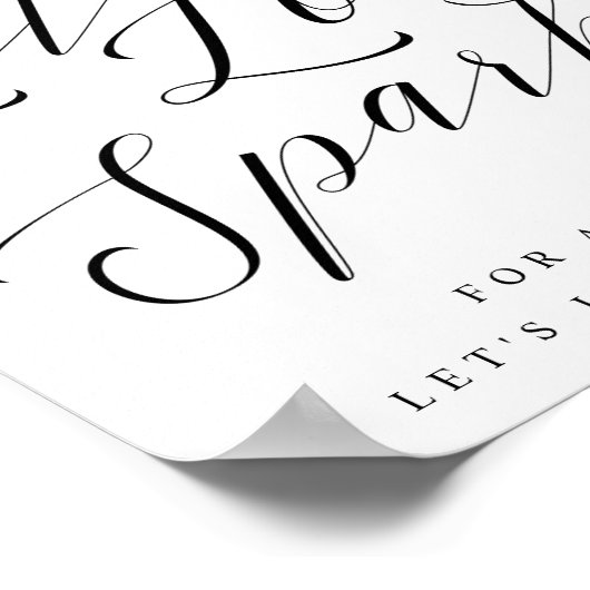 愛が書道エレガントの印結婚を輝く ポスター (角)