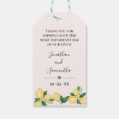 愛が植物の贈り物ピンクのレモンのシャワーの好意を成長させる ギフトタグ (裏面)