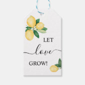 愛が植物の贈り物レモンのシャワーを成長させる ギフトタグ (正面)