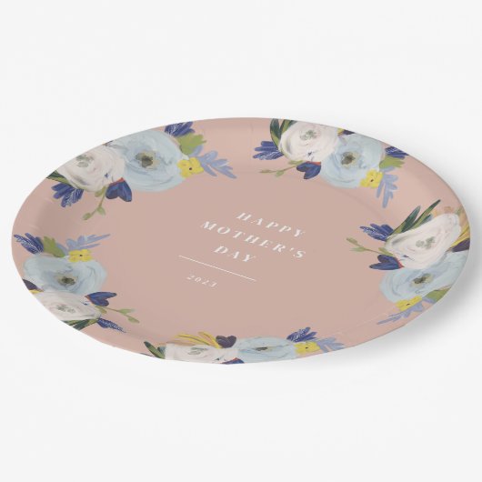 愛が母の日を育む場所 ペーパープレート (アングル)