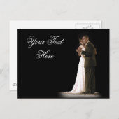 愛が満ちている、最初のカップルが踊る ポストカード (正面/裏面)