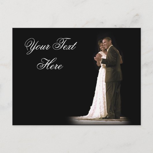 愛が満ちている、最初のカップルが踊る ポストカード (正面)