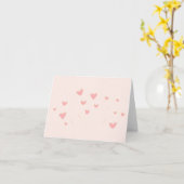 愛が満ちる ピンクのハート カード (黄色い花)