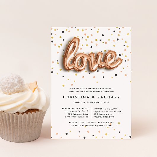 愛が満ちる | リハーサルディナー招待状 招待状