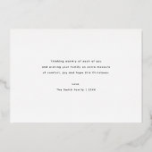 愛が溢れるクリスマスの写真 箔シーズンカード (裏面)