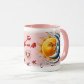 愛が溢れるコーヒーセラミック「太陽と月」 マグカップ (正面右)