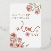 愛が溢れる毎日を バレンタインカード 箔シーズンカード (正面)