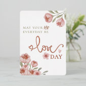 愛が溢れる毎日を バレンタインカード 箔シーズンカード (立ち正面)