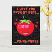 愛が溢れる面白いバレンタインカード カード (黄色い花)