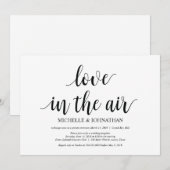 愛が漂う、結婚式の秘密挙式招待状 招待状 (正面/裏面)