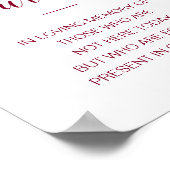 愛が灯るメモリアル キャンドル バーガンディ ウェディング ポスター (角)