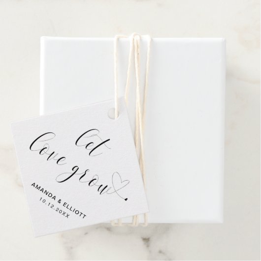 愛が白黒で成長するタイポグラフィ結婚 フェイバータグ (インサイチュ)