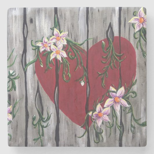 愛が石造りのコースターを育てるところ ストーンコースター (正面)