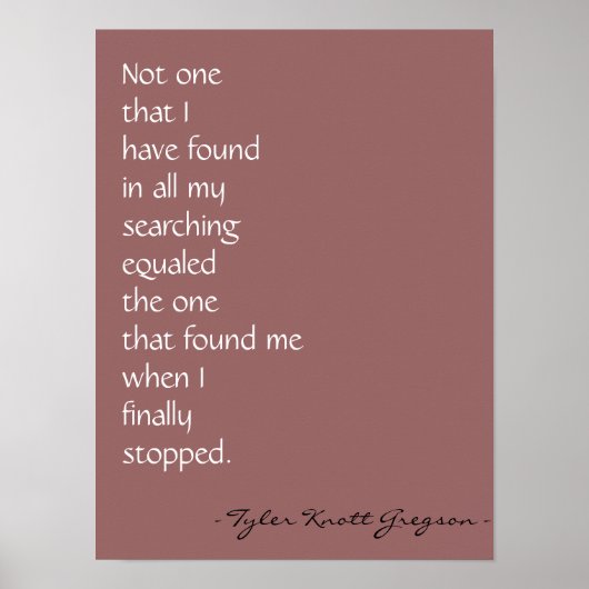 「愛が私を見つけた」プリント ポスター (正面)