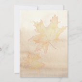 愛が秋の結婚前祝いを醸し出す 招待状 (裏面)