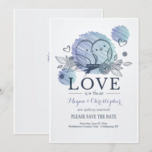 愛が空に Save the Date 発表 招待状 (正面/裏面)