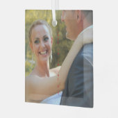 愛が空気中にある、たった今結婚しましたセラミックオーナメント ガラスオーナメント (正面左)