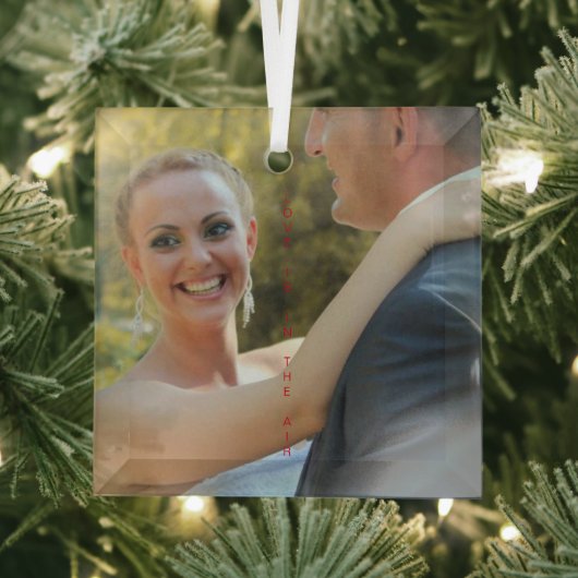 愛が空気中にある、たった今結婚しましたセラミックオーナメント ガラスオーナメント (インサイチュ)