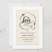 愛が結婚延期発表 案内状 (正面)