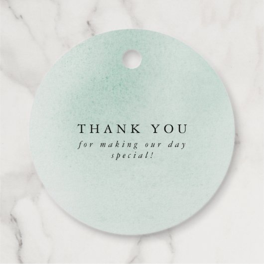 愛が緑のエレガントな結婚式の金ゴールドを成長させる フェイバータグ (裏面)