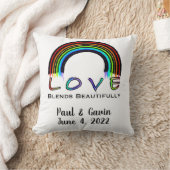 愛が美しくブレンド,モダンカラフル虹 クッション (ブランケット)