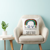 愛が美しくブレンド,モダンカラフル虹 クッション (椅子)