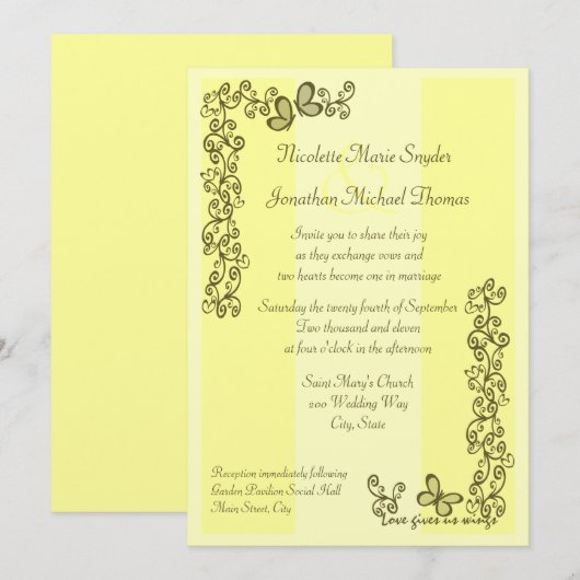 愛が翼を与える 招待状 (正面/裏面)