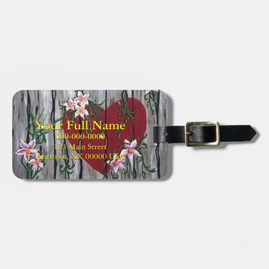 愛が育つカスタマイズ可能な荷物タグ ラゲッジタグ (正面横)