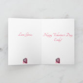 愛が育つバレンタイン抽象芸術ピンク、赤 シーズンカード (内部)