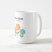 愛が育つママの庭 | フラワータイポグラフィ コーヒーマグカップ (正面右)