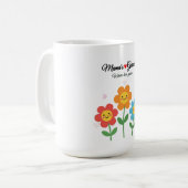 愛が育つママの庭 | フラワータイポグラフィ コーヒーマグカップ (正面左)