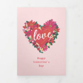 愛が育つ場所パーソナライズされた写真バレンタイン 三つ折りクリスマスカード (カバー)