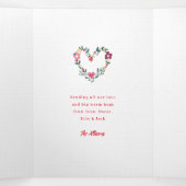 愛が育つ場所パーソナライズされた写真バレンタイン 三つ折りクリスマスカード (内部中)