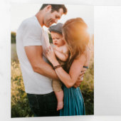 愛が育つ場所パーソナライズされた写真バレンタイン 三つ折りクリスマスカード (内部最初)