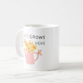 愛が育つ花畑の名言 コーヒーマグカップ (正面左)