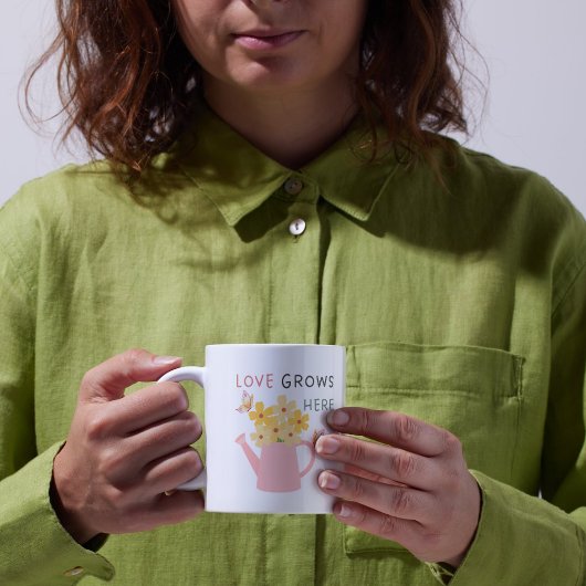 愛が育つ花畑の名言 コーヒーマグカップ