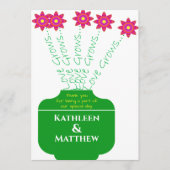 「愛が育つ」明るいフローラ結婚式 プログラム (正面)