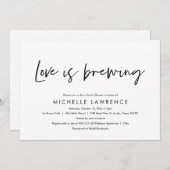 愛が育まれています アフタヌーンティーパーティー ブライダルシャワー 招待状 (正面/裏面)