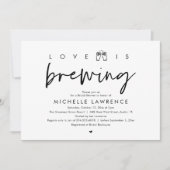 愛が育まれています。ゴージャスなブライダルシャワービールパーティー 招待状 (正面)